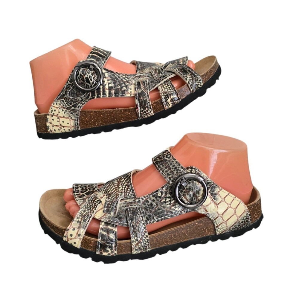 Betula By Birkenstock Sandals Womens Size US 7 EU 38  Snakeskin Print Shoes